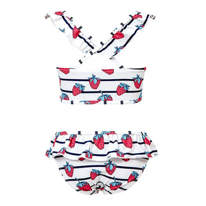 Design personalizzato bambino Fitness <span class=keywords><strong>Bikini</strong></span> bambina pezzo costume da bagno Sexy riciclo Beachwear Sport attivo taglie forti Monokini Cover up Teen - Product Image 2