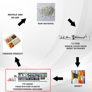 Vassoio per uova in plastica trasparente completamente automatico contenitore in Pvc scatola per l'insalata di frutta macchina per confezionamento Fast Food - Product Image 5
