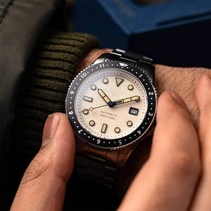 Reloj de Hombre de 41 mm con Movimiento Mecánico Automático Seiko, Cristal de Zafiro, Correa de Acero Inoxidable, Caja de Aleación, 20 mm, Luminoso, Analógico - Product Image 6