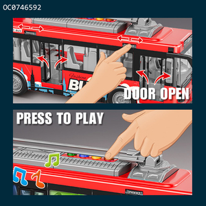 Model Plastic Friction Powered Car Door Opening <strong>Red</strong> Double Decker <strong>Bus</strong> <strong>Toy</strong> - Product Image 6