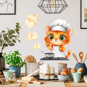 Adesivo della parete dello Chef del fumetto autoadesivo all'ingrosso della decorazione della cucina - Product Image 2