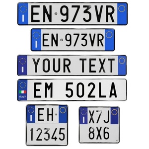 Placas de Matrícula Personalizadas en Aluminio con Relieve 3D, Placas Europeas, Placas <span class=keywords><strong>Italianas</strong></span>, Venta al por Mayor de Placas con Relieve - Product Image 4