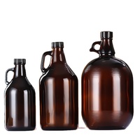 Bocaux à vin en verre de stockage scellé ambré 1L 2,5 L 4L Bouteille de vin de Californie