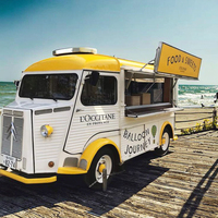 Food Truck Mobile Personnalisé avec Cuisine Entièrement Équipée, Remorque de Restauration Commerciale, Bar Van Vintage, Caravane Fast Food à Vendre