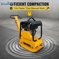 Prix usine Plaque vibrante compacteuse manuelle pour béton 5KW à essence robuste TF-C160, moteur vibratoire réversible 4 temps
