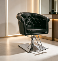 Fauteuil de coiffure moderne et élégant avec base hydraulique et décorations en diamant pour salon de coiffure et spa