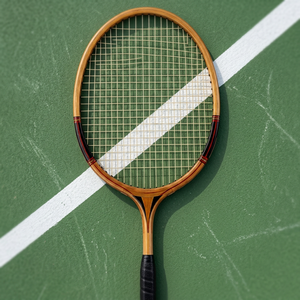Raquette de badminton en bois unisexe, personnalisable, toutes tailles et couleurs, avec poignée souple antidérapante, filet rigide et logo personnalisé - Product Image 5