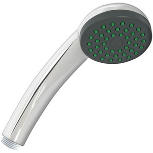 Pommeau de douche anti-calcaire à jet unique avec buses vertes pour le bain - Product Image 1