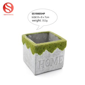 Casa interior escritorio decoración de mini cubo jardinera maceta pequeña de cemento cuadrado suculentas maceta de flores - Product Image 3