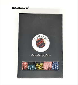 Cordones redondos de algodón de estilo deportivo informal Premium con cuerdas de poliéster encerado Características plásticas de metal impresas Uso deportivo diario - Product Image 2