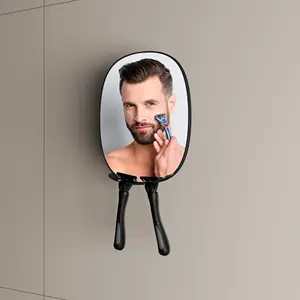Аксессуары для ванной комнаты черный настенный противотуманный держатель для бритвы Небьющийся противотуманный душ для бритья зеркало