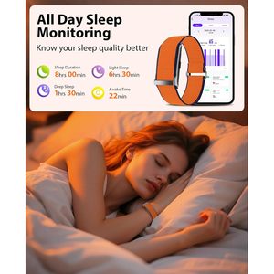 Pulsera inteligente con control de la presión arterial durante todo el día, monitor de fitness, accesorio para teléfono móvil, 24 horas - Product Image 5