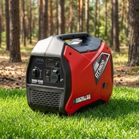 Générateur Inverter Portable Silencieux à Essence 3KW 4 Temps 149cc avec Réservoir de Carburant de 4,5L pour Utilisation Extérieure, Camping-Car, Voyage, Camping, Urgences Domestiques