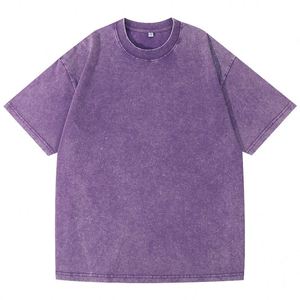 Camiseta de Hombre 100% Algodón, 230G, Estilo Moderno, Lavada, Cuello Redondo, Diseño Sólido con Estampado Digital - Product Image 4