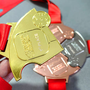 Médaille de puzzle de sport de gravure 3D <span class=keywords><strong>en</strong></span> métal personnalisé de conception libre pour personnaliser les médailles personnalisées de récompense de pickleball de football - Product Image 1