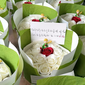 D409 Regalo di Natale, Compleanno, San Valentino per Fidanzata, <span class=keywords><strong>Moglie</strong></span>, Bouquet di Fiori di Sapone, Rosa Eterna, Proposta di Matrimonio - Product Image 3
