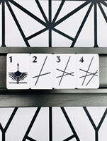 Tuiles de Mahjong Américaines en Acrylique Gravées, Art Abstrait Minimaliste Noir et Blanc, 166 Tuiles avec Jokers, Décoration Esthétique pour la Maison, Cadeau