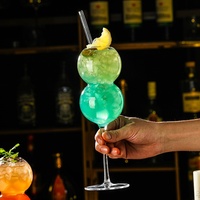 Copa de cóctel de espino confitado personalizada de gama alta, copa de vino espumoso estilo Ins, copa de agua de corazón femenino para Bar, Copa dulce