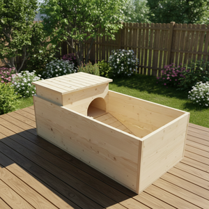 Maison et <span class=keywords><strong>cage</strong></span> pour tortues en bois écologiques pour l'intérieur, créant un environnement <span class=keywords><strong>de</strong></span> vie adapté aux tortues et aux serpents. - Product Image 2
