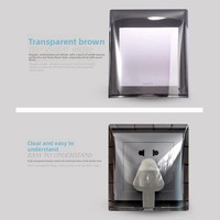 Boîtier étanche Smart Life IP14 type 86 pour interrupteur mural de salle de bain/toilettes, en plastique transparent authentique