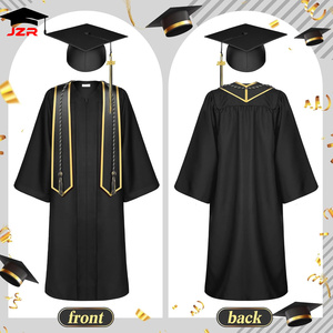 Conjunto de Toga de Graduación Mate al por Mayor con Borla y Estola, Trajes de Graduación Universitarios para Adultos y Toga y Birrete de Graduación para Uso Escolar - Product Image 2