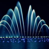 Fuente de Agua Pequeña para Interiores y Exteriores, Decoración de Jardín, Fuente Musical con Chorros de Agua Danzantes en Venta con Control PLC/DMX512
