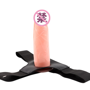Housse de pénis creuse, pantalon en cuir à porter, jouets sexuels masculins en gros, pantalon à enfiler, masturbateur, faux pénis lesbien, petit - Product Image 3
