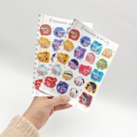 Feuilles d'autocollants promotionnels thermosensibles miniatures avec motifs de lettres, points et chiffres, découpés à la forme, autocollants personnalisés super complexes
