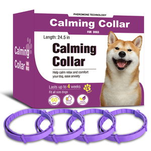 <span class=keywords><strong>Collar</strong></span> calmante para perros, 4 paquetes, collares calmantes para perros, alivio de la ansiedad, separación del estrés, tamaño de 25 pulgadas ajustable para perros de todas las edades - Product Image 1