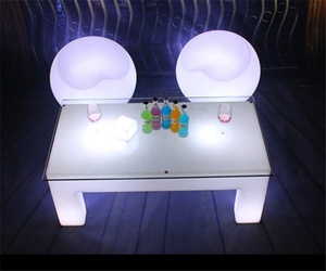 <span class=keywords><strong>Table</strong></span> de <span class=keywords><strong>bar</strong></span> extérieure moderne en plastique avec barre lumineuse LED à 16 couleurs changeantes, étanche IP65, pour appartement, <span class=keywords><strong>bar</strong></span> à domicile et hôtel - Product Image 6