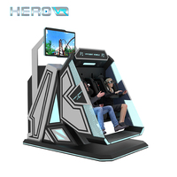 Simulateur de vol VR 9D à mouvement complet immersif en acier pour parcs d'attractions HEROVR