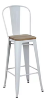 Tabouret de bar en métal style industriel loft américain, avec repose-pieds, tabouret bas simple en fer, chaise de bar domestique en fer