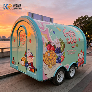Gerobak Jualan Es Krim Beku Mobile, Trailer Penjual Makanan Beku Custom, Truk Jajanan Jalanan untuk Dijual - Product Image 3