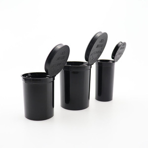 Plastic herb container squeeze jar smell proof container vial bottle for pop top pots