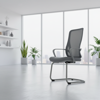 Chaise de bureau confortable en maille avec support fixe et dossier respirant