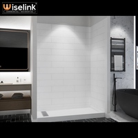 Panneaux de douche en marbre cultivé Wiselink 6x24, modernes et faciles à nettoyer
