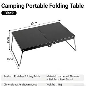 <span class=keywords><strong>Table</strong></span> <span class=keywords><strong>pliante</strong></span> portable <span class=keywords><strong>d</strong></span>'extérieur, robuste, en acier inoxydable, pour le camping, les pique-niques, la randonnée, la pêche, le barbecue, les voyages, rangement facile - Product Image 4