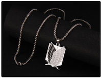 Accessoires d'anime de mode attaque sur collier titan Survey Corps Wings of Freedom collier pendentif attaque sur titan