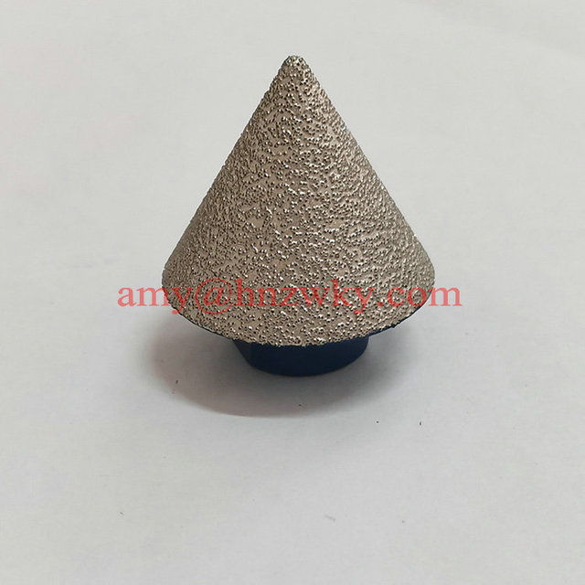 Diamond Reaming Drill Cone Bit 2-38mm Flat Conical Stone Edge Chamfering Grinding Head Drill Bit 5/8"-11, M14