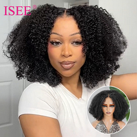 Fournisseur de premier plan ISEE : Perruques sans colle 7x5 Lace Layer Cut, prêtes à porter, 100% cheveux humains, qualité supérieure, vente en gros, style Afro Kinky Curly