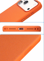 Casing Ponsel Magnetik Mewah untuk iPhone 18 Pro Max, Penutup Ponsel Kain Tenun Teknologi untuk iPhone 17 16 15 Funda