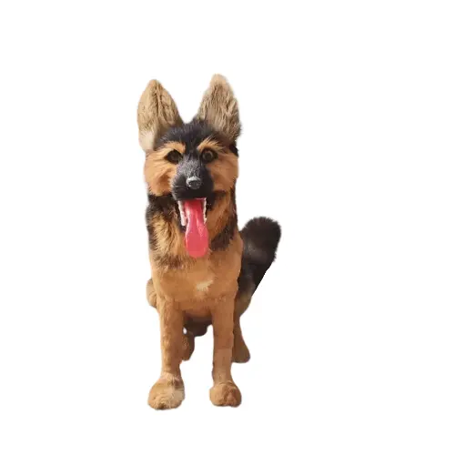 Kulit Bulu Hewan Hitam Kembali Dekorasi Anjing Pusat Perbelanjaan Rumah Ruang Tamu Dekorasi Model Anjing Simulasi