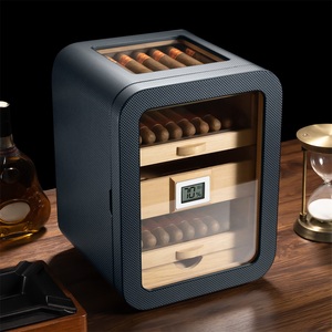 Tủ đựng xì gà bằng gỗ tuyết tùng, kiểu dáng sang trọng, thiết kế cong bằng gỗ mun, cao cấp, mới, chất lượng cao. - Product Image 3