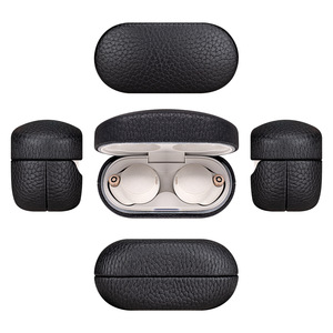 Contracté Véritable Pebble Grain En Cuir Écouteurs Cas Pour <span class=keywords><strong>SONY</strong></span> <span class=keywords><strong>WF</strong></span>-<span class=keywords><strong>1000XM4</strong></span> - Product Image 5