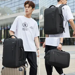 YOUR LOGO Men Travel Bag Business 15.6 Inch Laptop Bag Backpack Large Capacity USB Charger Casual Polyester OEM ODM Service