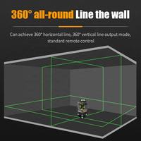 Nouveau niveau Laser à 12 lignes à lumière forte de haute précision 4D niveau Laser à faisceau vert auto-nivelant