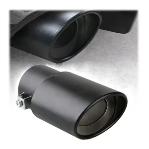 Universal Stainless Steel Exhaust Tip Exhaust Fan Weld On Exhaust Tailpipe 63 caliber frosted black