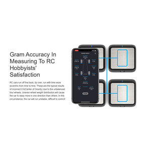 Sistema de peso de esquina <span class=keywords><strong>Bluetooth</strong></span>, <span class=keywords><strong>Kit</strong></span> de báscula de equilibrio de coche teledirigido para 1/8 1/10 1/12 RC Car - Product Image 5