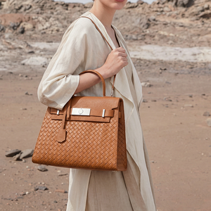 Bespoke Woven Genuine Leather Handbag From Photo Women Satchel <strong>Sumka</strong> Zhenskaya Fast Sampling 7 Days Manufacturer OEM Custom - Product Image 2