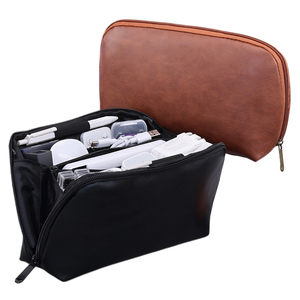 Bolsa Organizadora de Cables de Cuero PU, Estuche de Almacenamiento Portátil <span class=keywords><strong>para</strong></span> Viajes, <span class=keywords><strong>para</strong></span> Cargador, Banco de Energía, Accesorios Tecnológicos - Product Image 4